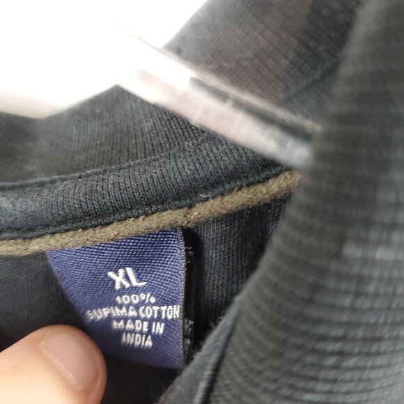 Roundtree & Yorke Supima Cotton Mens Polo Blk Luster Soft Collection Shrt Slv XL - Picture 7 of 9